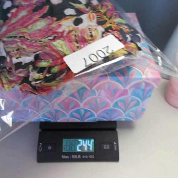 LIV Habitat Womens Midi Dress M Floral Long Sleeve Lagenlook Crinkle Zip Up 244 - Picture 10 of 11